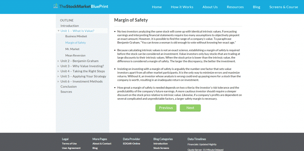 Course Screen Shot